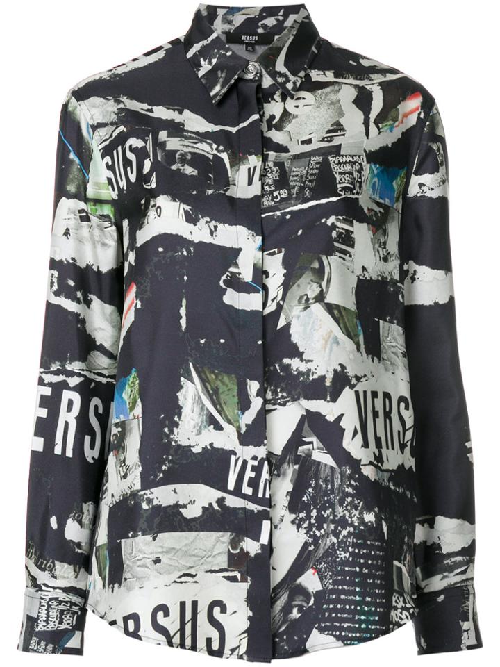 Versus Collage Print Shirt - Blue