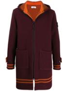 Stone Island Striped Detail Coat - Red