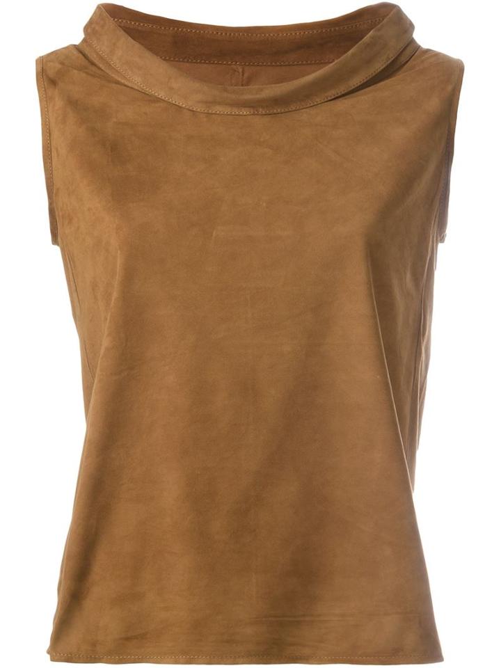 Desa Collection Suede Sleeveless Top