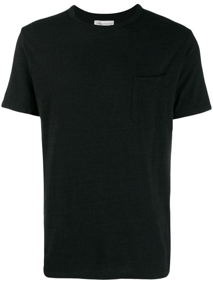 Officine Generale Short-sleeve Fitted T-shirt - Black