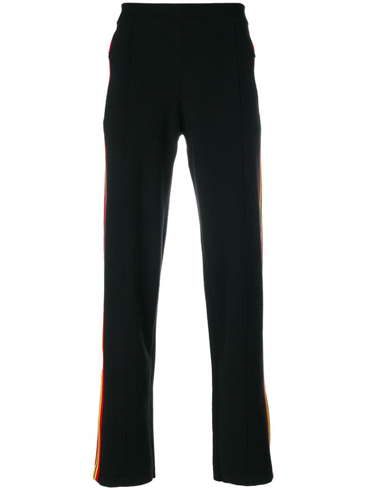 Givenchy - Stripe Panel Loose Fit Trousers - Men - Wool - M, Black, Wool