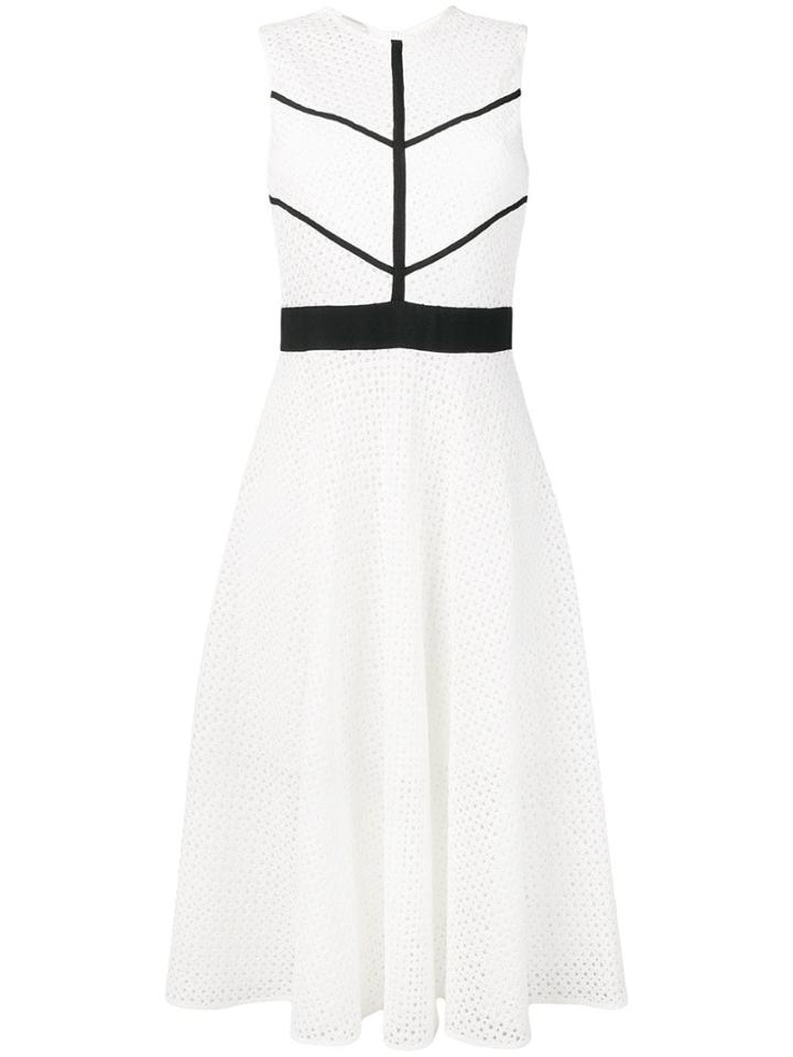 Pinko Embroidered Midi Dress - White