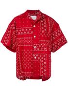 Kolor Western Pattern Bowling Shirt - Red