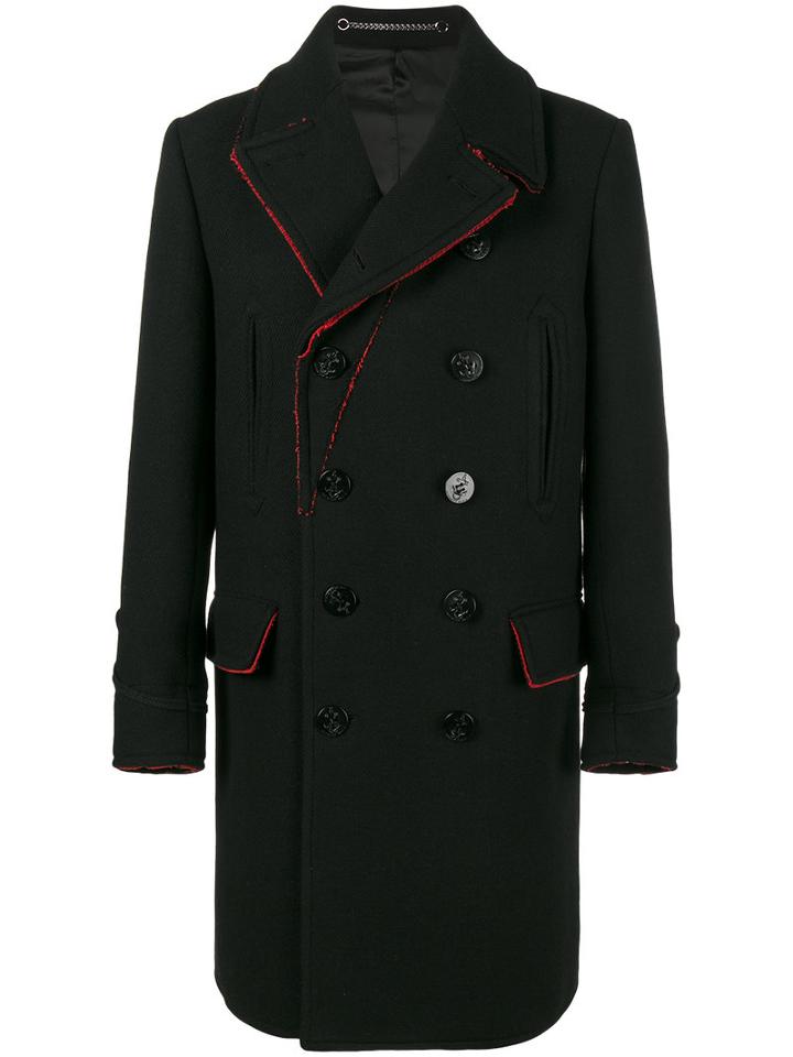 Givenchy - Double Breasted Coat - Men - Cotton/polyamide/cupro/other Fibers - 46, Black, Cotton/polyamide/cupro/other Fibers