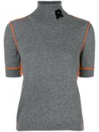 Rochas Roll Neck Logo Sweater - Grey