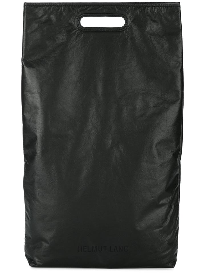 Helmut Lang Black Leather Rectangle Tote