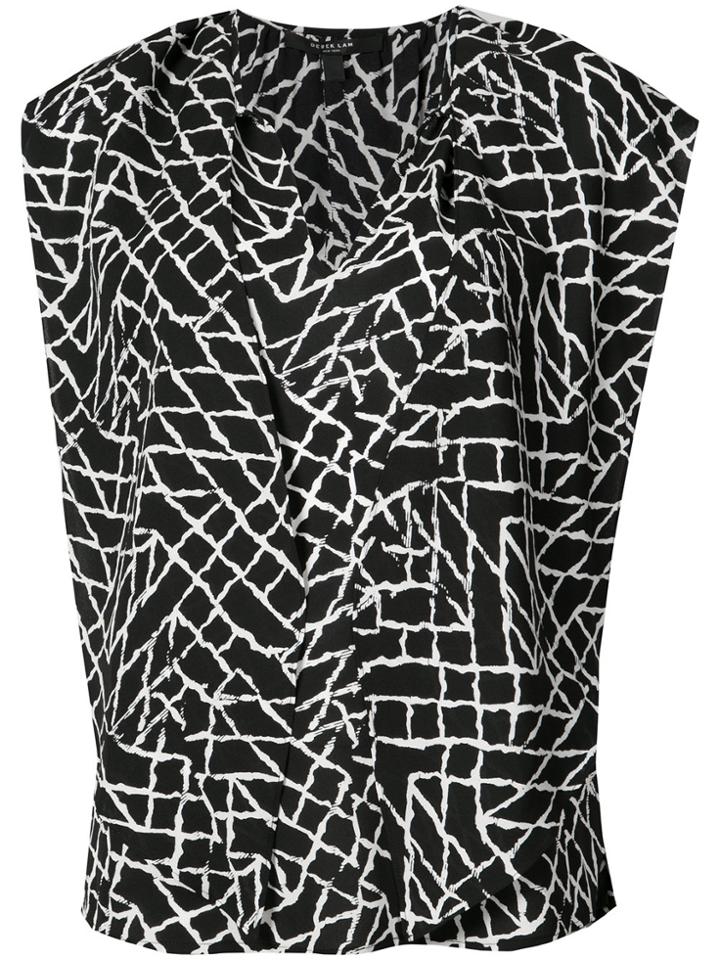 Derek Lam Sleeveless Scarf Neck Top - Black