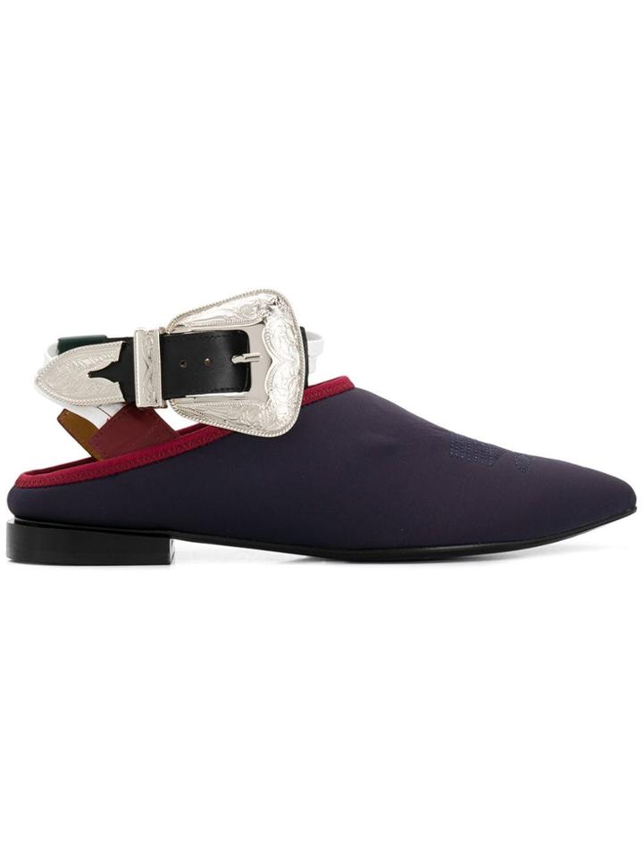 Toga Pulla Buckle Mules - Blue