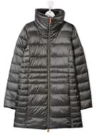 Save The Duck Kids Teen Padded Ribbed Coat - Grey