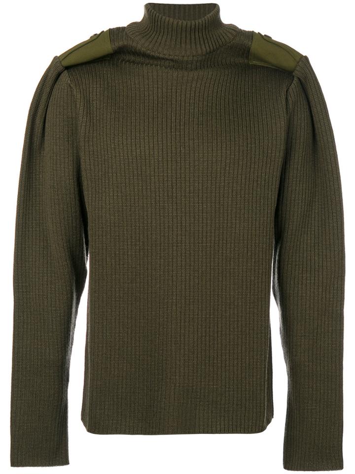 Y / Project Ribbed Turtleneck Jumper - Green