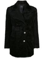 Theory Soft-knit Peacoat - Black