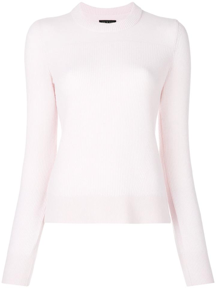 Rag & Bone Ribbed Cashmere Jumper - Pink & Purple