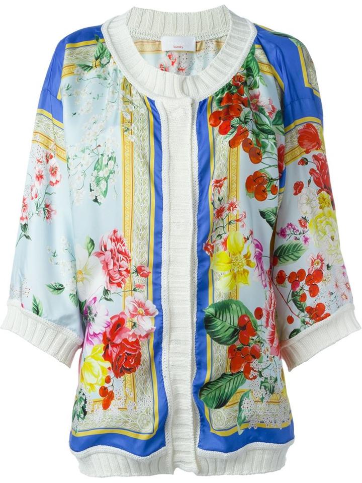 P.a.r.o.s.h. 'salvia' Cardigan, Women's, Size: Xxl, Blue, Silk/cotton