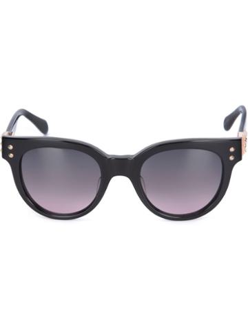 Sama Eyewear Loree Rodkin X Sama 'kelly' Sunglasses, Adult Unisex, Black, Plastic/24kt Gold/acetate