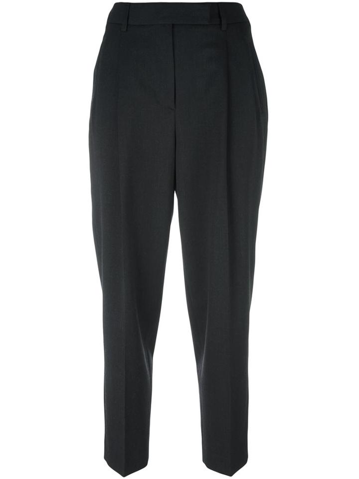 Alberto Biani Tailored Cropped Trousers, Women's, Size: 40, Grey, Spandex/elastane/wool