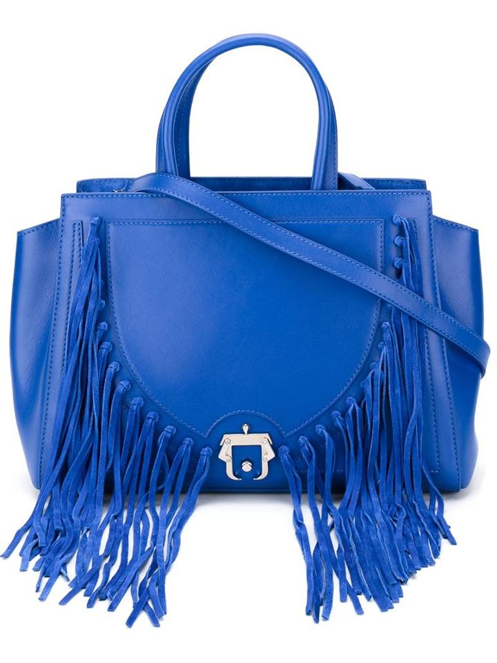 Paula Cademartori Bea Tote, Women's, Blue, Calf Leather