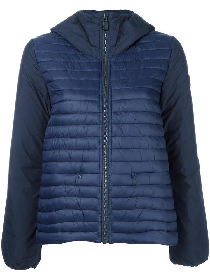 Save The Duck Hooded Puffer Jacket, Women's, Size: 1, Blue, Nylon/polyester