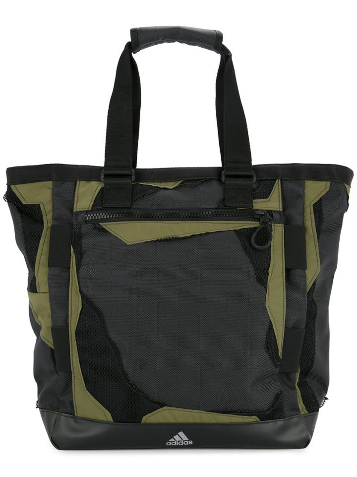 Adidas By Kolor Mesh And Contrast Panel Tote - Black