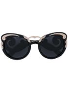 Prada Eyewear - 'minimal Baroque' Limited Edition Sunglasses - Women - Acetate - 54, Black, Acetate