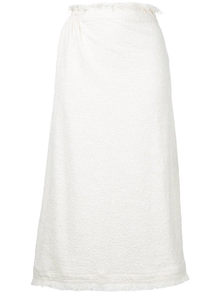 Nehera - Long Tweed Skirt - Women - Cotton/nylon/polyurethane - 34, White, Cotton/nylon/polyurethane