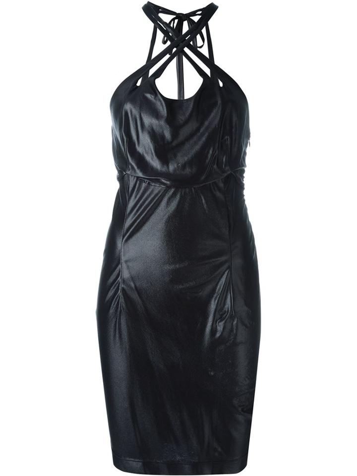 Krizia Vintage Criss-cross Stretch Dress