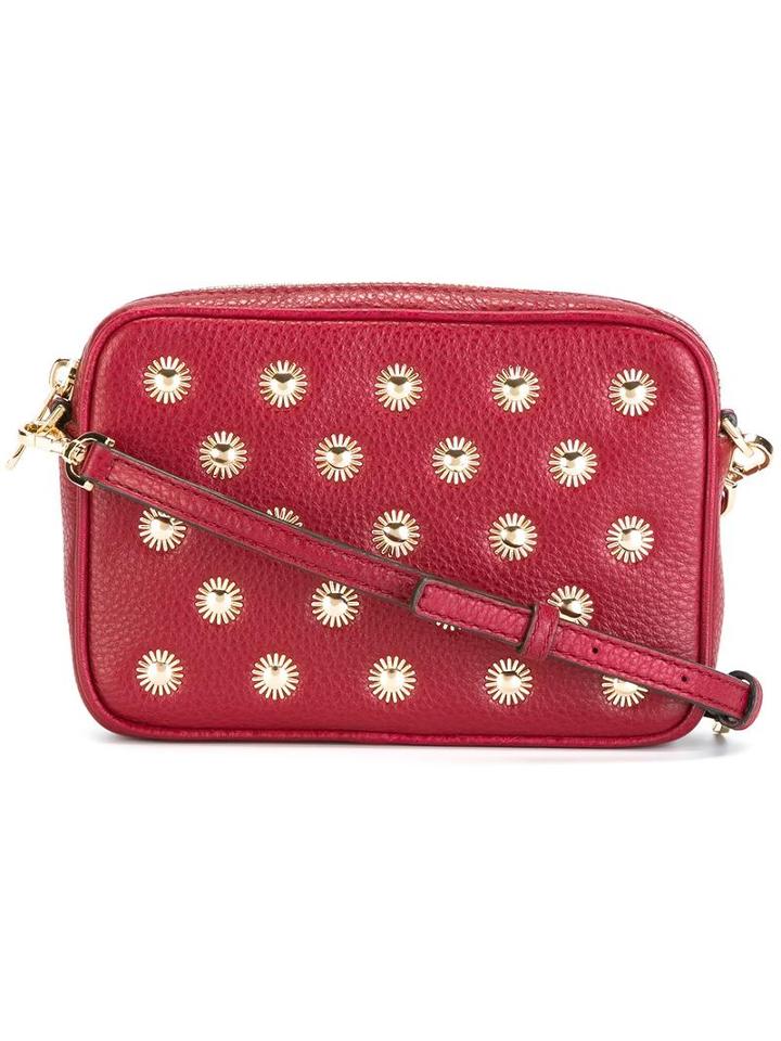 Michael Michael Kors 'jet Set Travel' Studded Crossbody Bag, Women's, Red