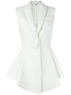 Givenchy Flared Waistcoat, Women's, Size: 40, White, Viscose/wool