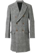 Ermanno Scervino Houndstooth Double-breasted Coat - Grey