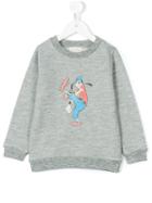 Simple Kids - Goofy Print Sweatshirt - Kids - Cotton/polyester - 4 Yrs, Grey