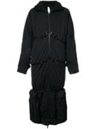 Cottweiler Belt Detail Padded Coat - Black