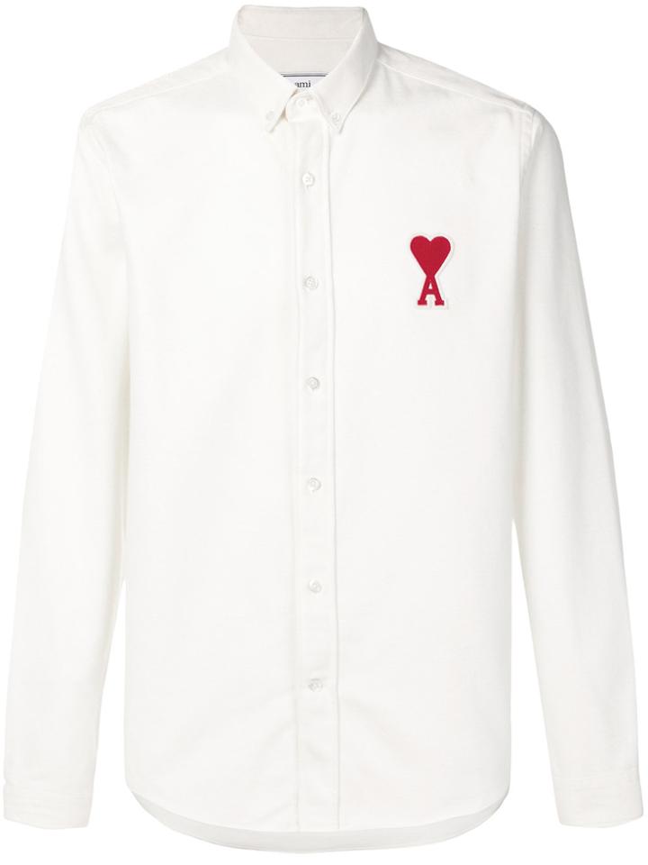 Ami Alexandre Mattiussi Button-down Shirt Chest Patch - White