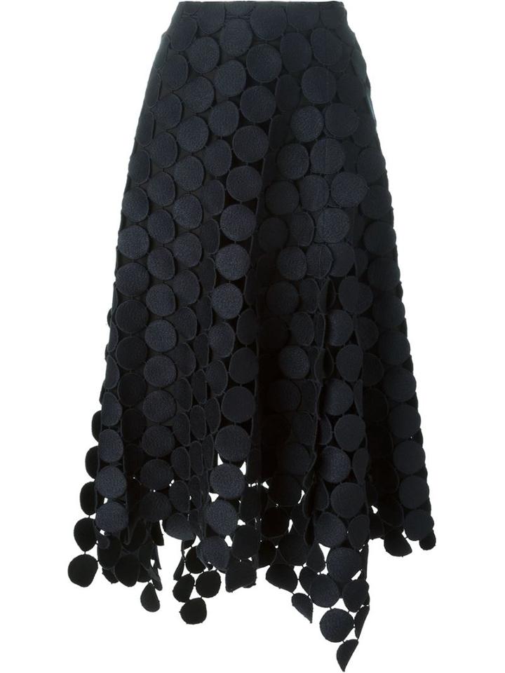 Marni 'runway Skirt In Dot Macramé' Asymmetric Skirt