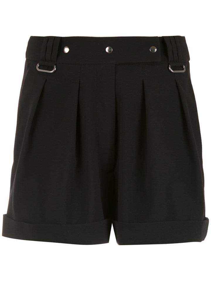 Gloria Coelho Pleated Shorts - Black