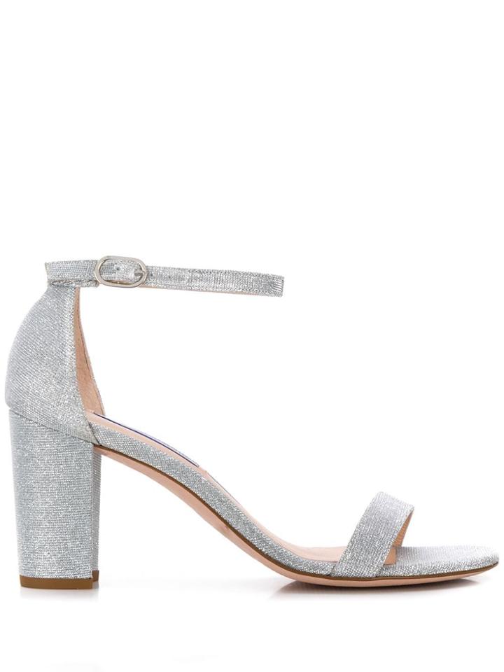 Stuart Weitzman Open Toe Sandals - Silver