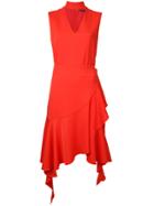 Goen.j Choker Neck Frilly Dress - Yellow & Orange