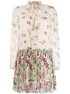 Red Valentino Cherry Blossom Printed Dress - Neutrals