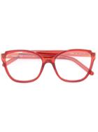 Chloé Classic Square Frame Glasses, Red, Acetate/metal (other)