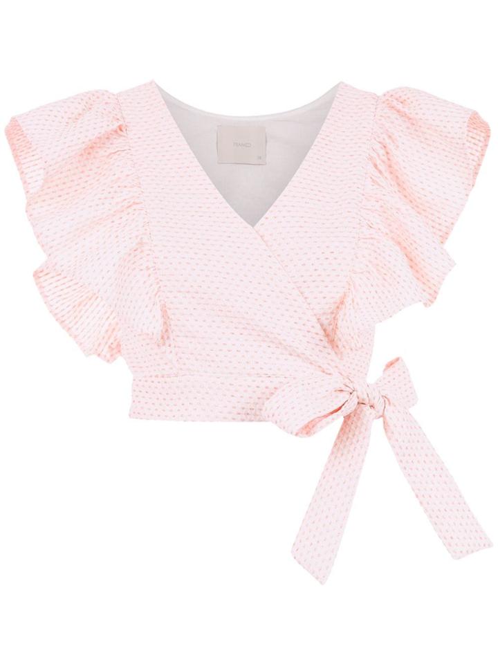Framed Candy Crush Cropped Top - Pink
