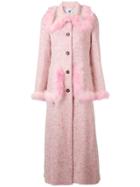 Blumarine Feather Embellished Coat - Pink