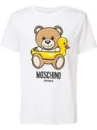Moschino Teddy And Duck T-shirt, Men's, Size: Xl, White, Cotton