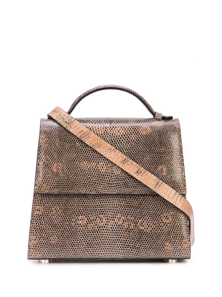 Hunting Season Lizard Top-handle Shoulder Bag - Brown