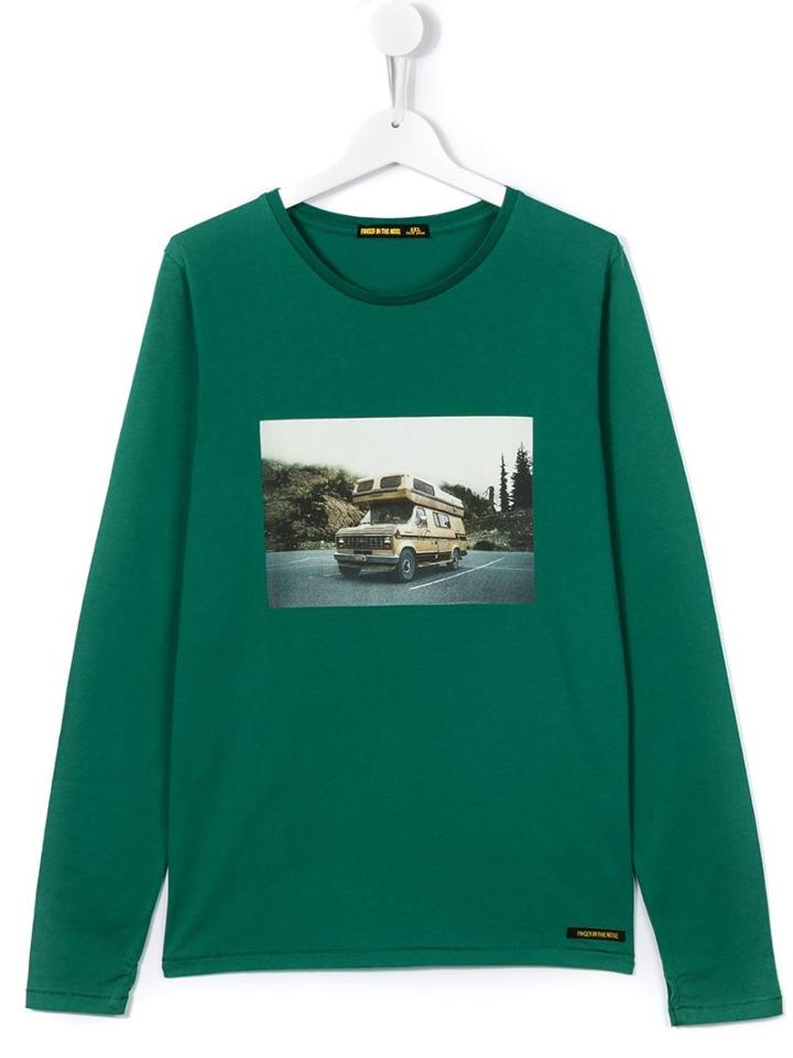 Finger In The Nose 'camping' T-shirt, Boy's, Size: 14 Yrs, Green