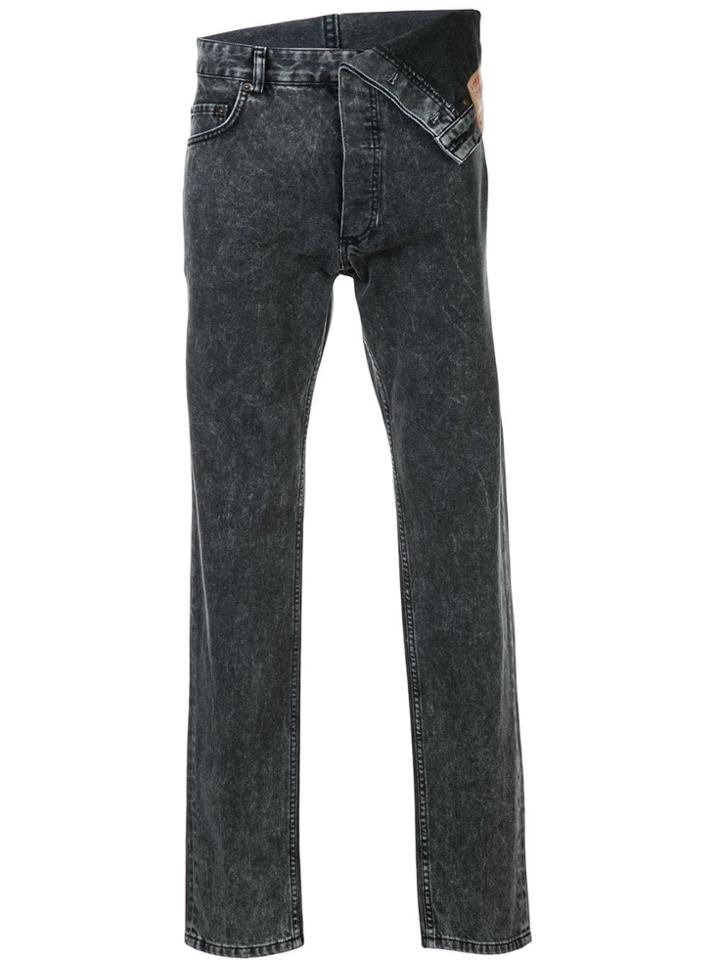 Y / Project Asymmetric Waist Jeans - Black