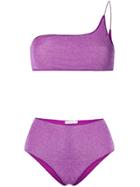 Oseree One-shoulder Bikini Set - Purple