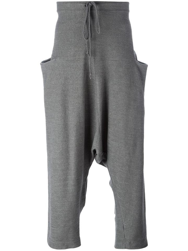 Lost & Found Rooms Drop Crotch Track Pants, Men's, Size: Large, Grey, Cotton/polyester