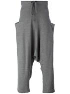 Lost & Found Rooms Drop Crotch Track Pants, Men's, Size: Large, Grey, Cotton/polyester
