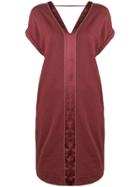 Brunello Cucinelli Short V-neck Dress - Red