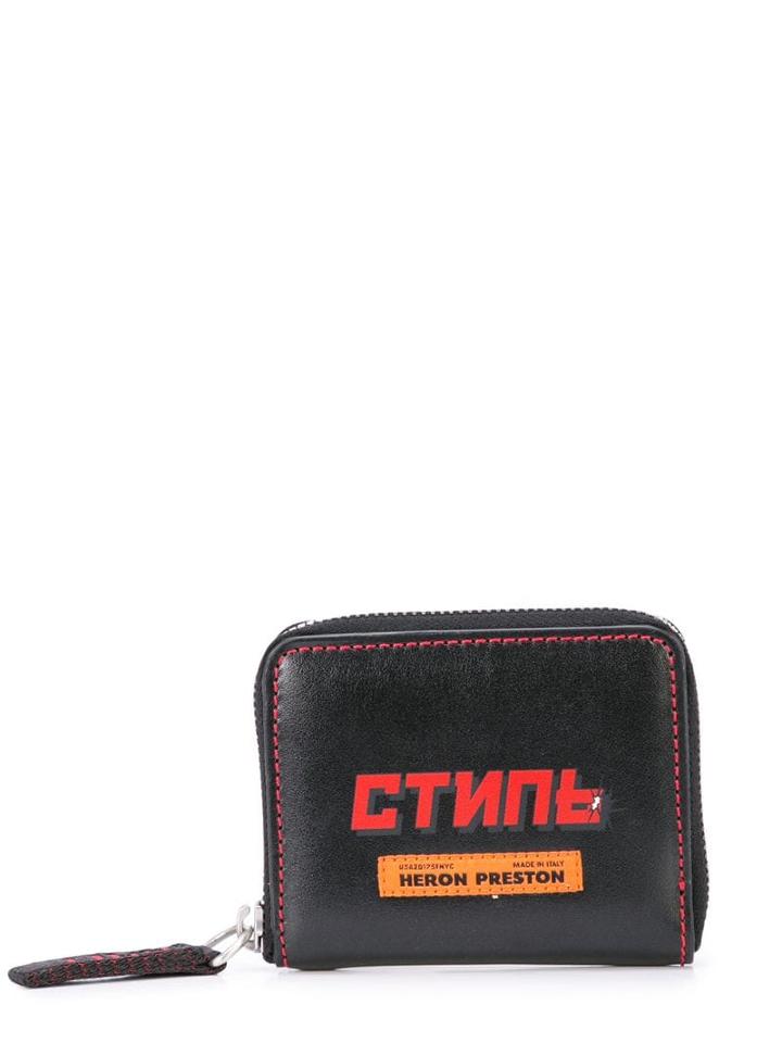 Heron Preston Logo Print Wallet - Black