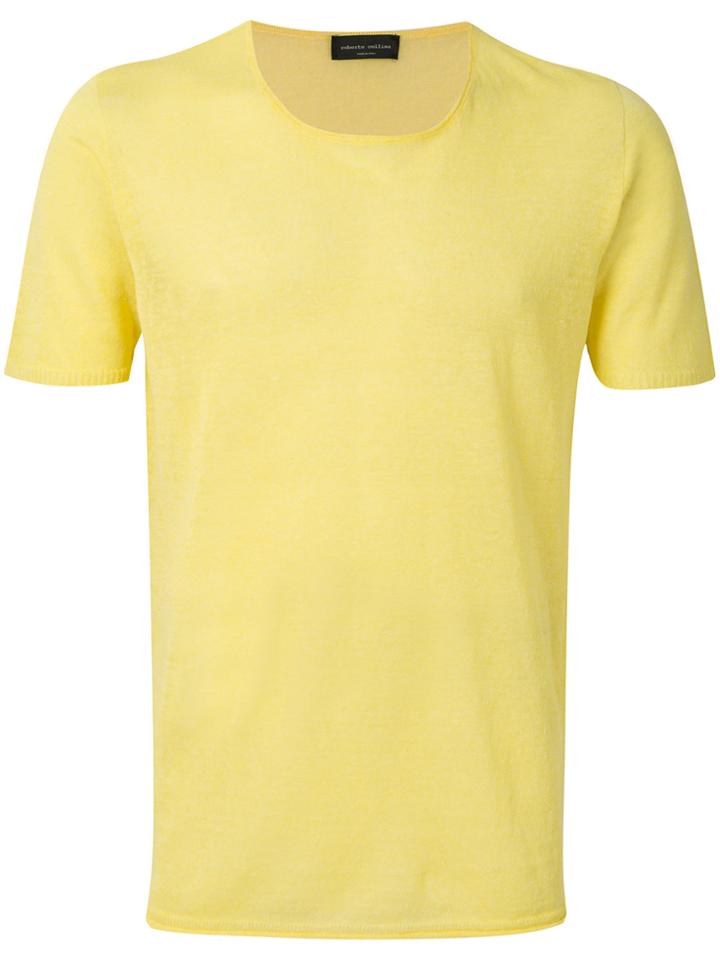 Roberto Collina Round Neck T-shirt - Yellow & Orange