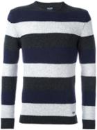 Woolrich Striped Jumper, Men's, Size: Medium, Grey, Wool/polyamide